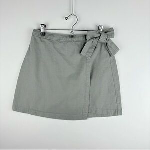 Abercrombie & Fitch Women’s Wrap Bow Mini Skirt Gray Preppy Small